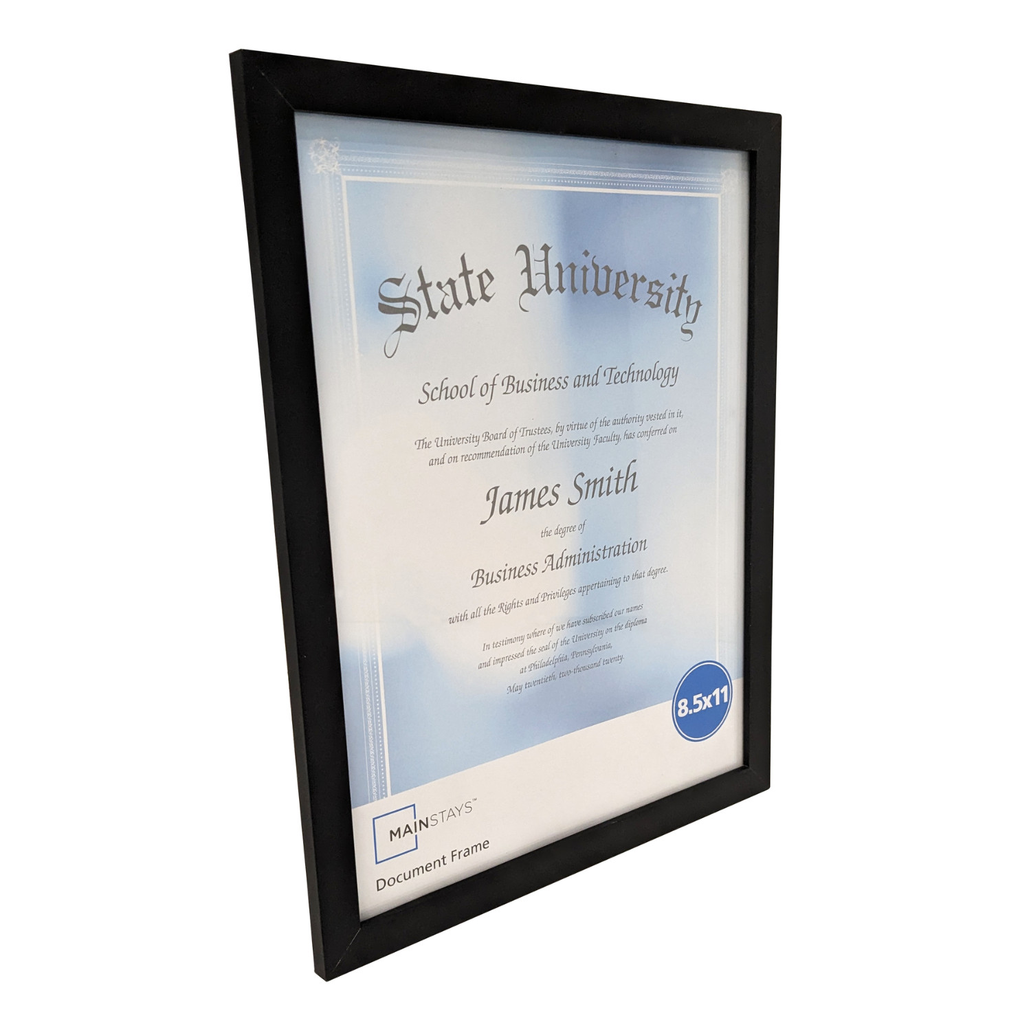 (2-Pack) 8.5x11 Document Picture Frame Certificate Wall Home Office Decor, Black gallery