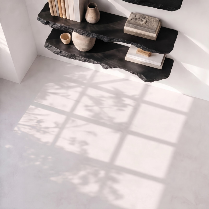 Black Live Edge Floating Shelf Solid Wood Wall Shelf Rustic Modern Handmade Char gallery