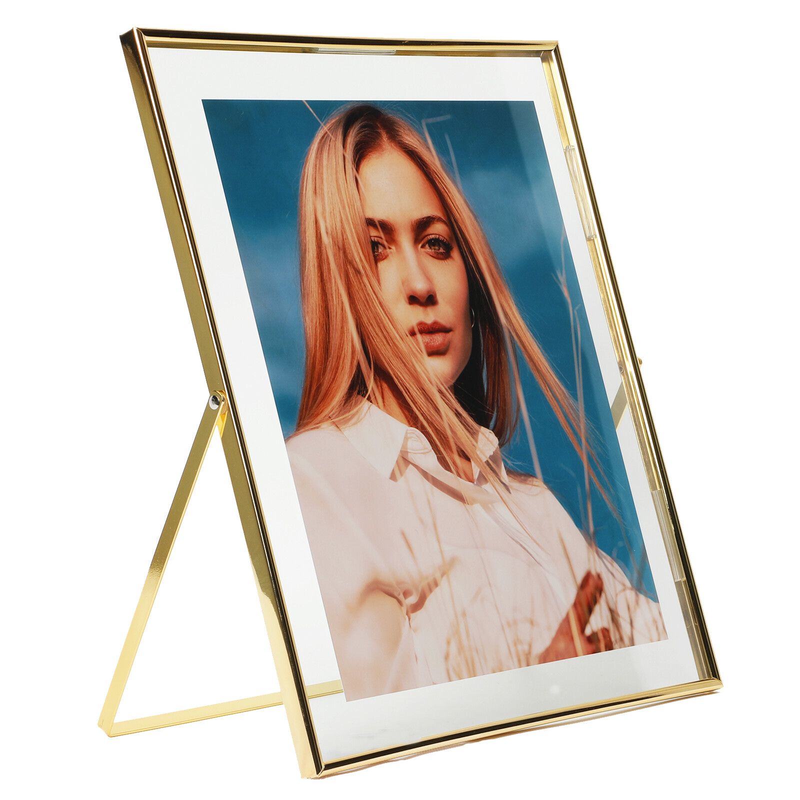 AhaGo Gold Floating Frame, Vertical, For 9x11, 8x10, 7x9, 6x8, 5x7, 4x6, 3x5 gallery