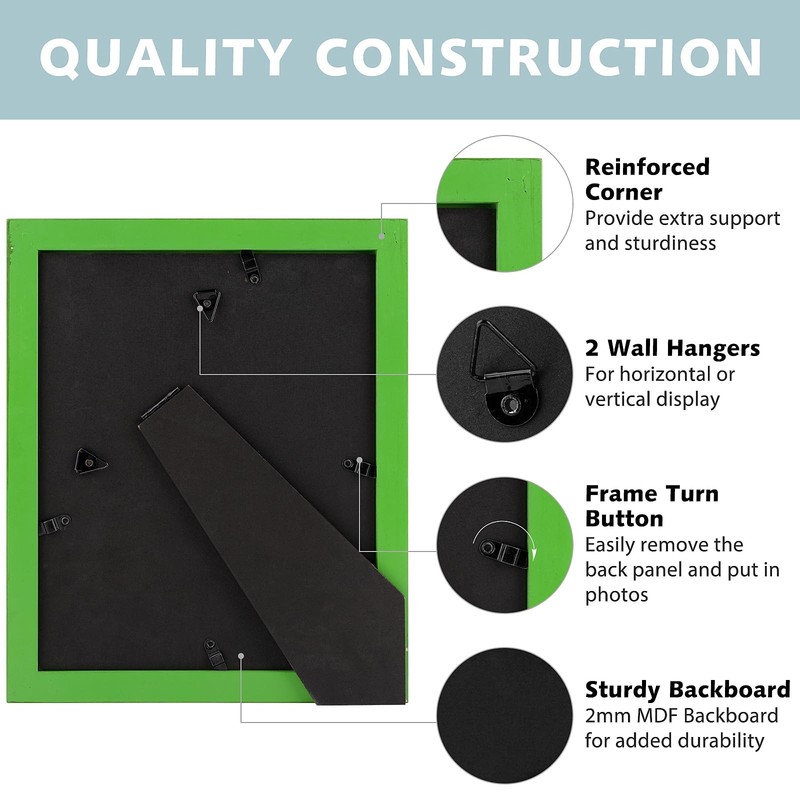 , 8x10 Picture Frame - Rustic Solid Wood - 8 x 10 Picture Frame for Wall Moun... gallery