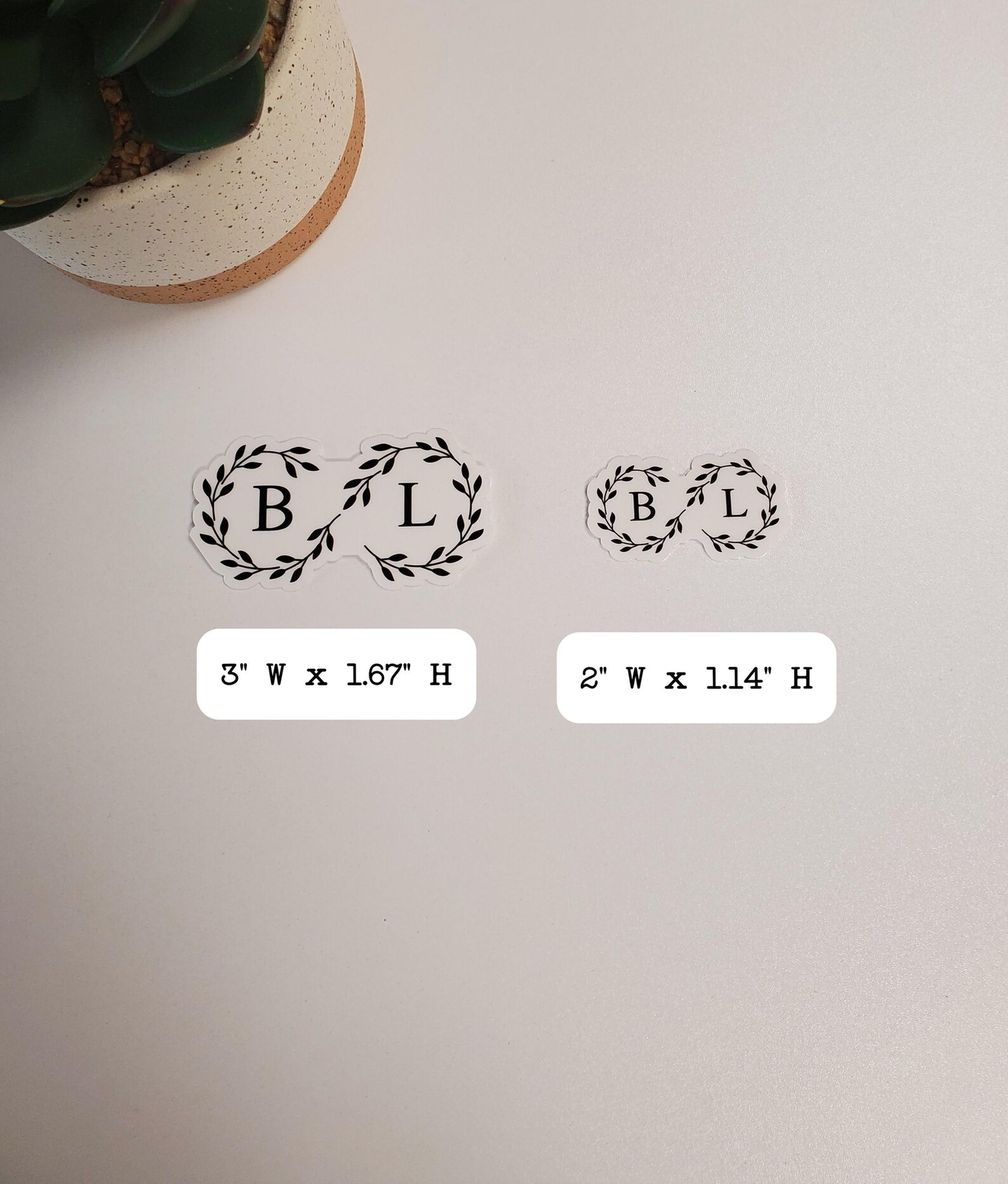 Custom Monogram Sticker | Contour Cut, Clear Transparent Vinyl gallery