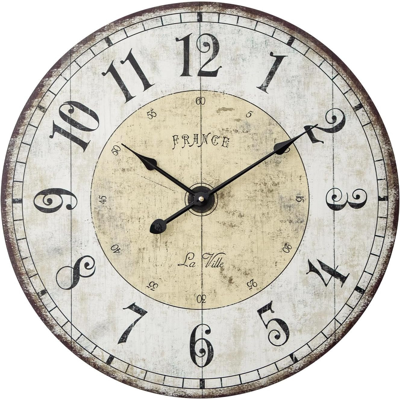 24 Inch Large Wall Clock, Rustic round Farmhouse Wall Clocks for Living Room Dec gallery