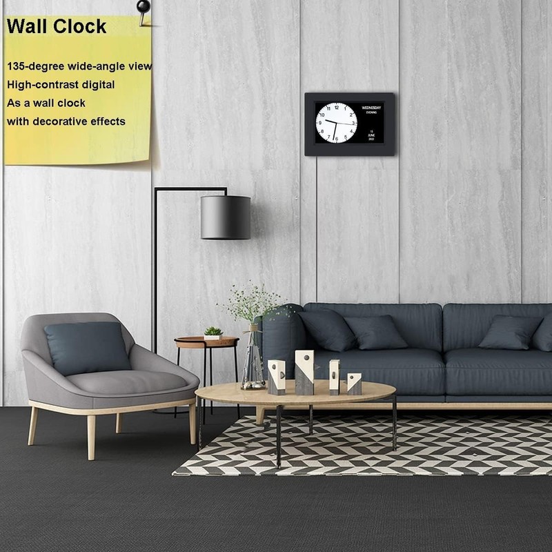 AINFTIME Clock With Day And Date For Elderly-3 Colors Display Digital Calendar gallery