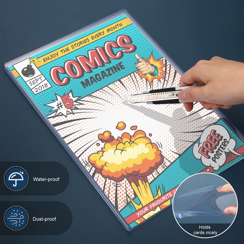 Comic Book Display Case Set, Include Comic Book Sleeves and Clear Plastic Easels gallery