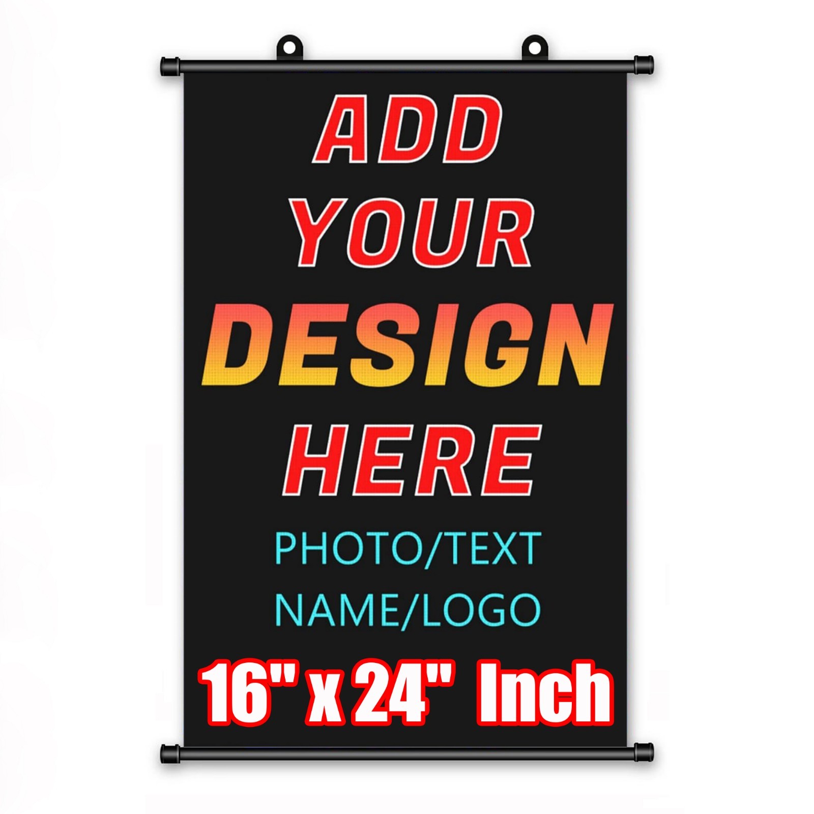 Custom Canvas Scroll Poster Personalized Customize Print Decor Wall 16 x24 inch gallery