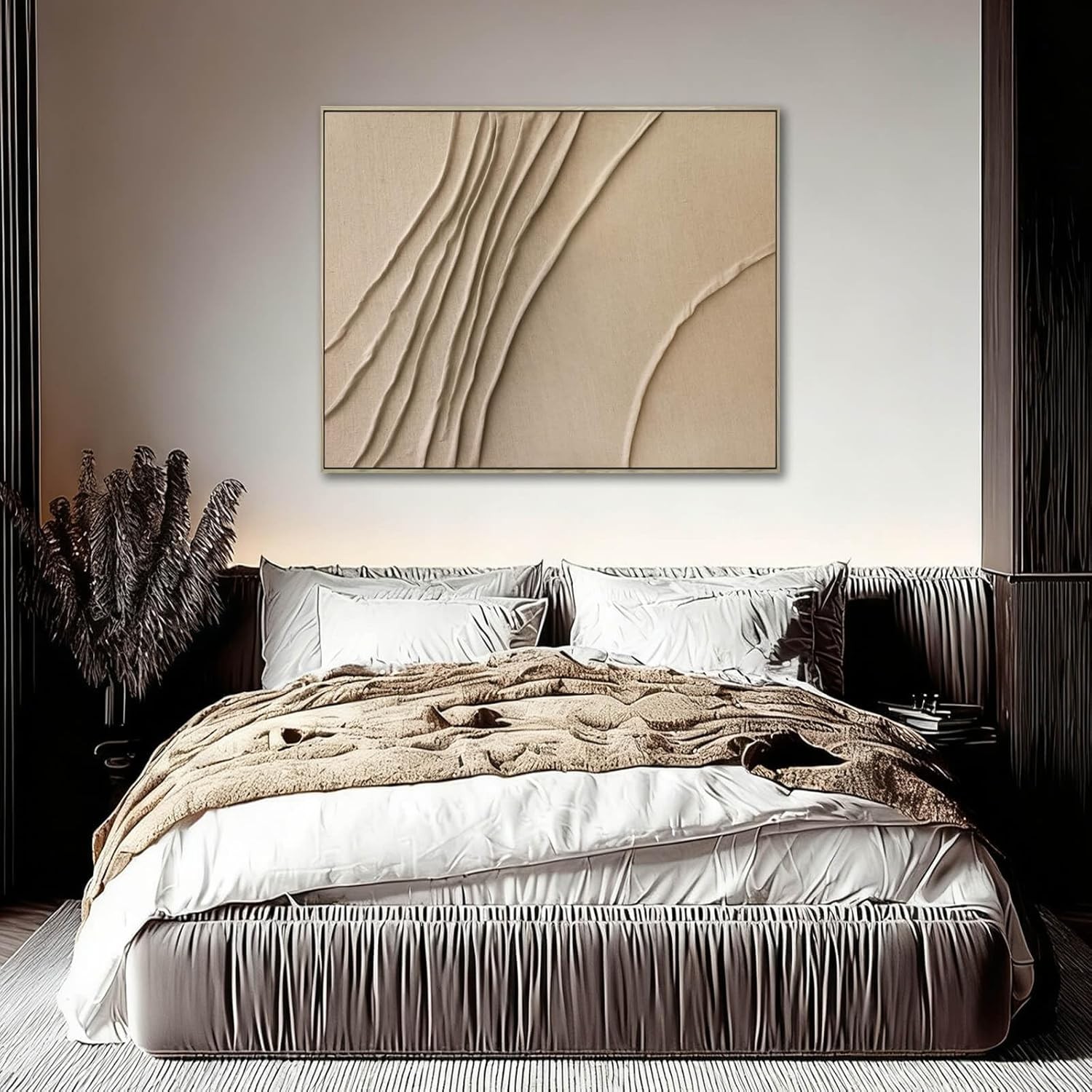 32x40 Inch Brown Abstract Wall Art Poster Minimalist Dining Room gallery