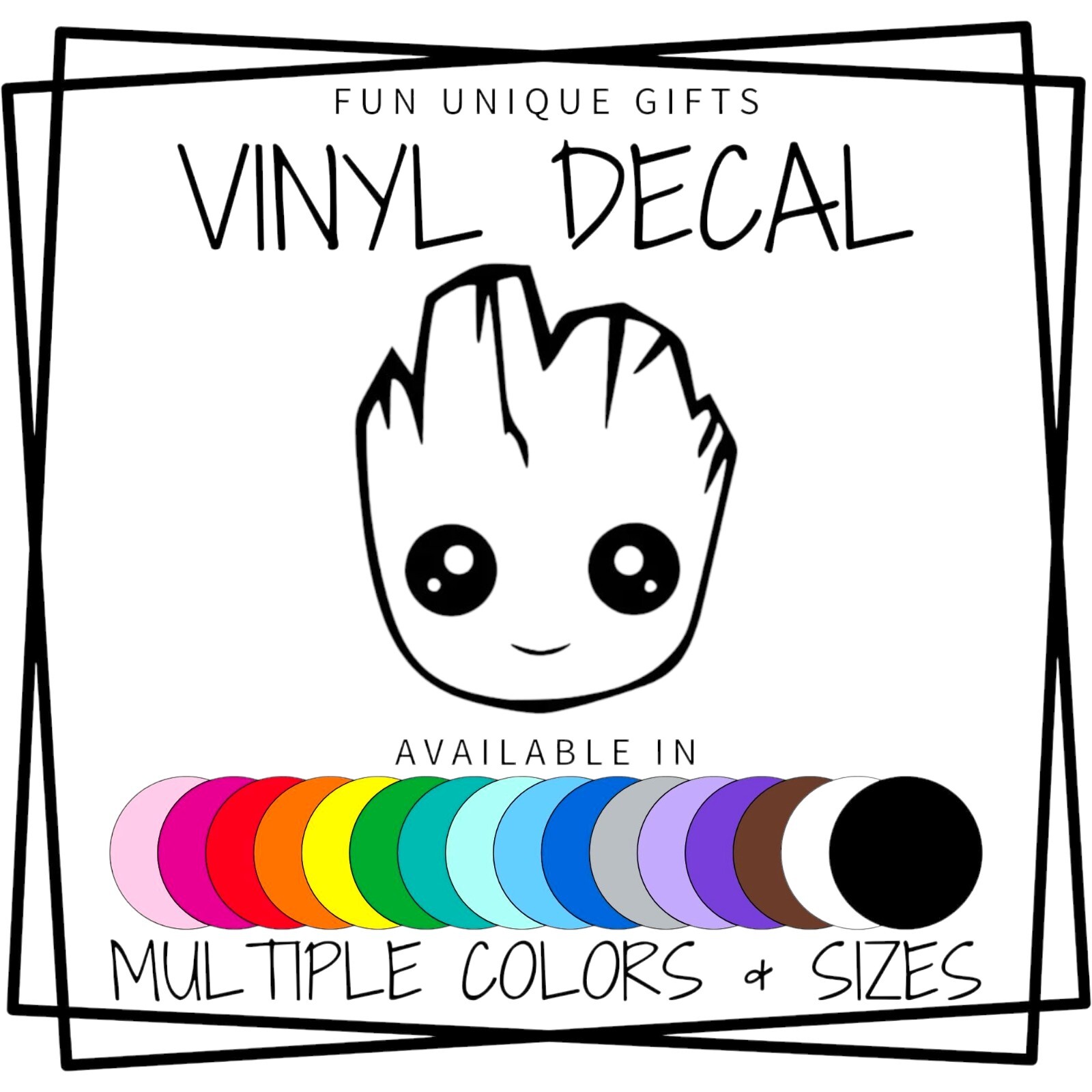 Groot Face Vinyl Decal Sticker -Multiple Colors & Sizes- FREE SHIPPING gallery