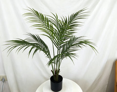 2 Pack 3ft Single Stem Artificial Areca Palm Tree, Fake Tropical Indoor Outdoor