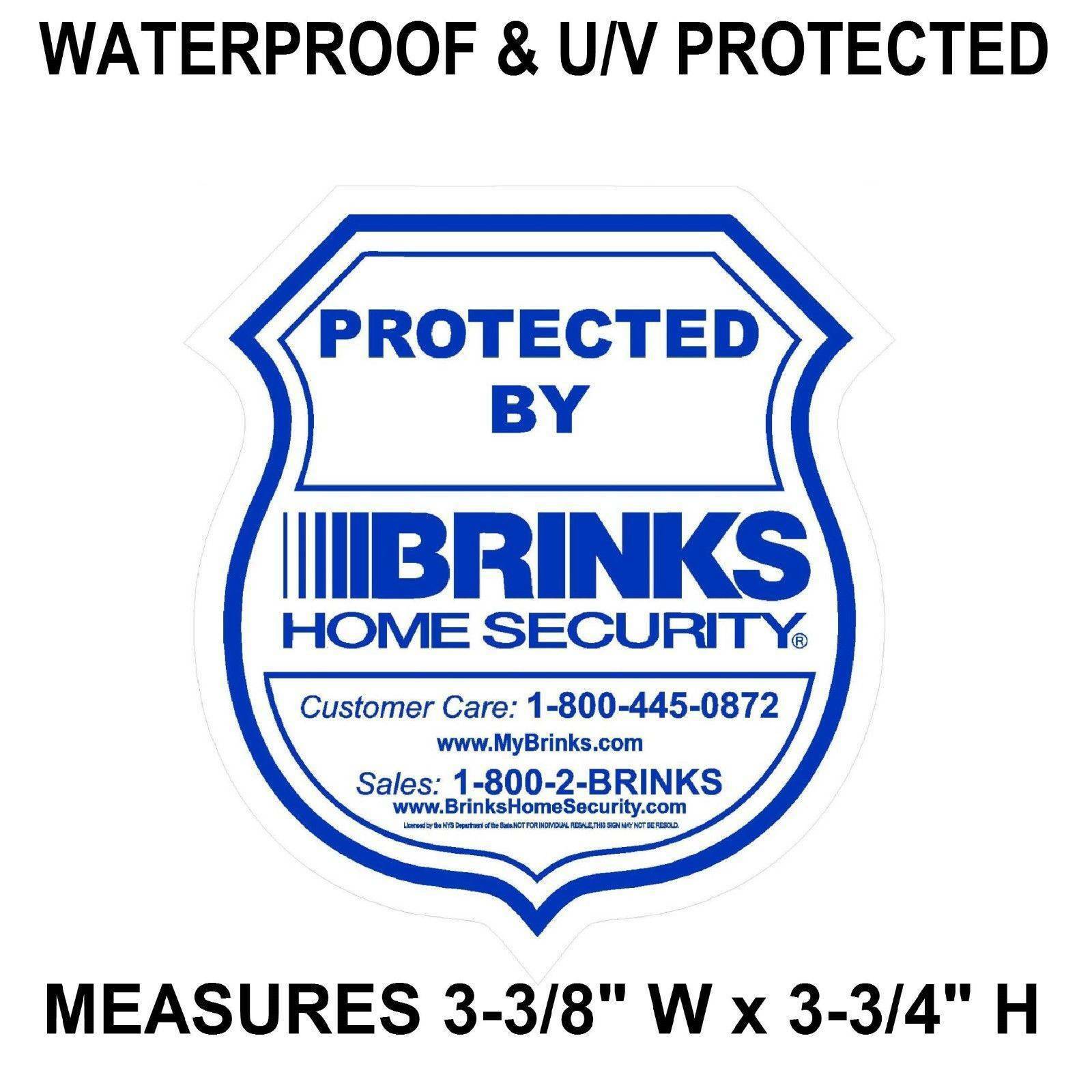 Home Security Stickers 6 Window Decals sign For Brinks Alarm System Blue Lot gallery