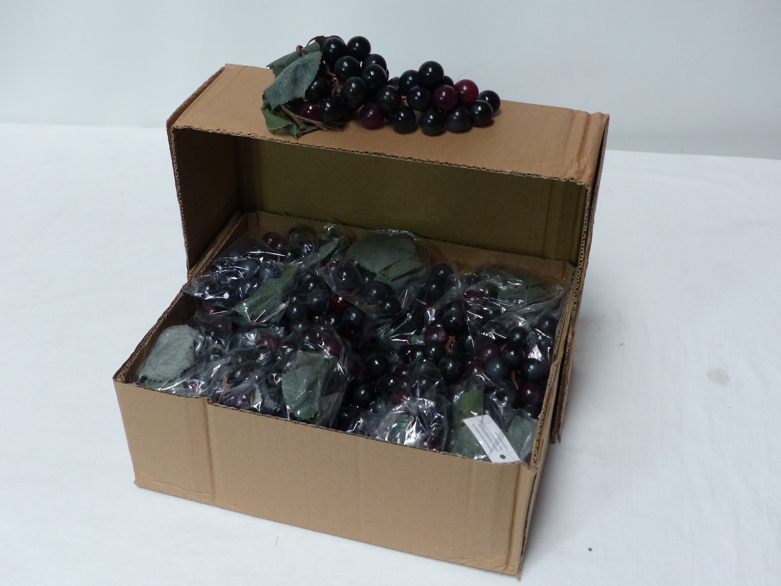 24-PACK LOT Artificial Grape Bunch 6-inch Black Concord Uvas Case Dozen 10 20 gallery