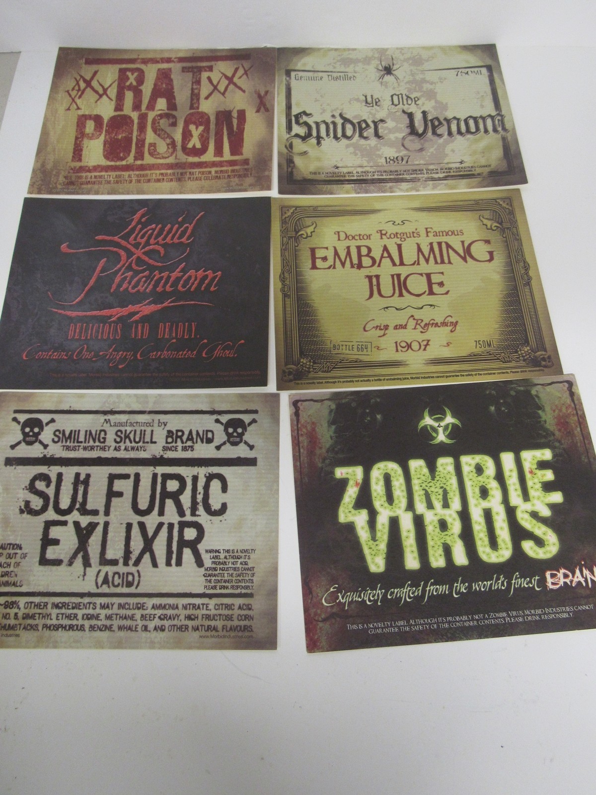 New Halloween Set Of 6 Different Labels For 2 Liter Soda Bottles Or Wine Bottles gallery