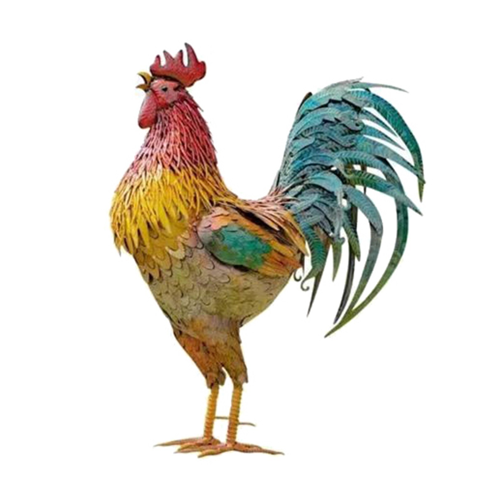 2D-Realistic Chicken-Statues,Metal Rooster Animals Stake,Animal Silhouette Decor gallery