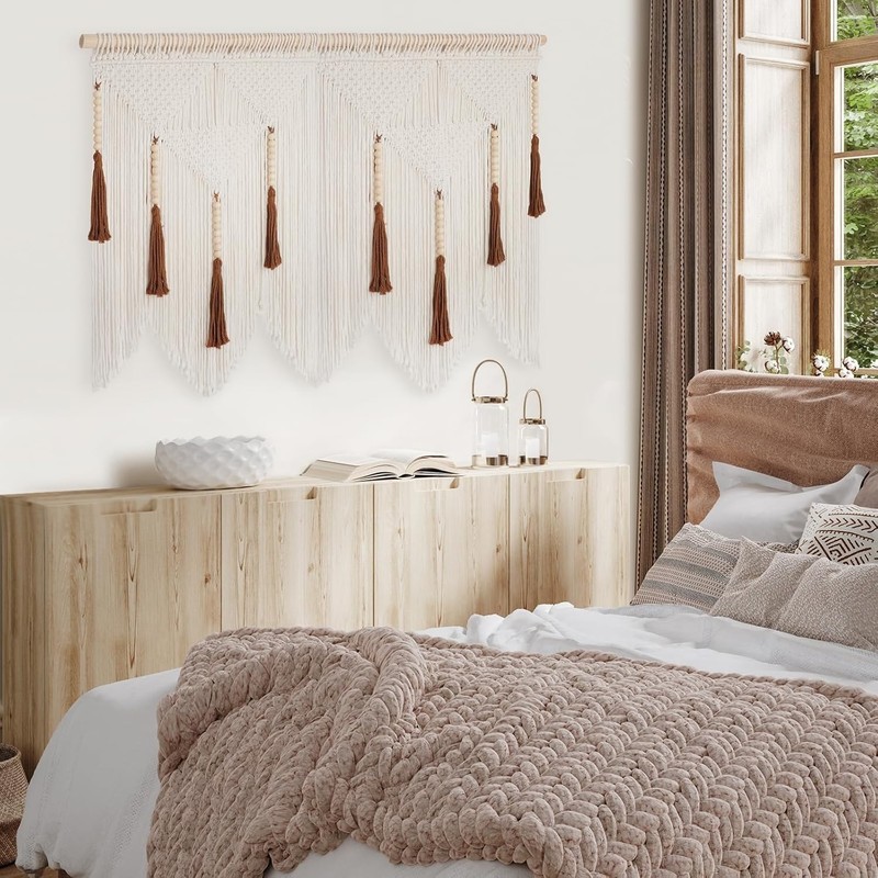 Versatile Macrame Wall Art - Customize with Elegant or Warm Tassels, 2x2 Inches gallery