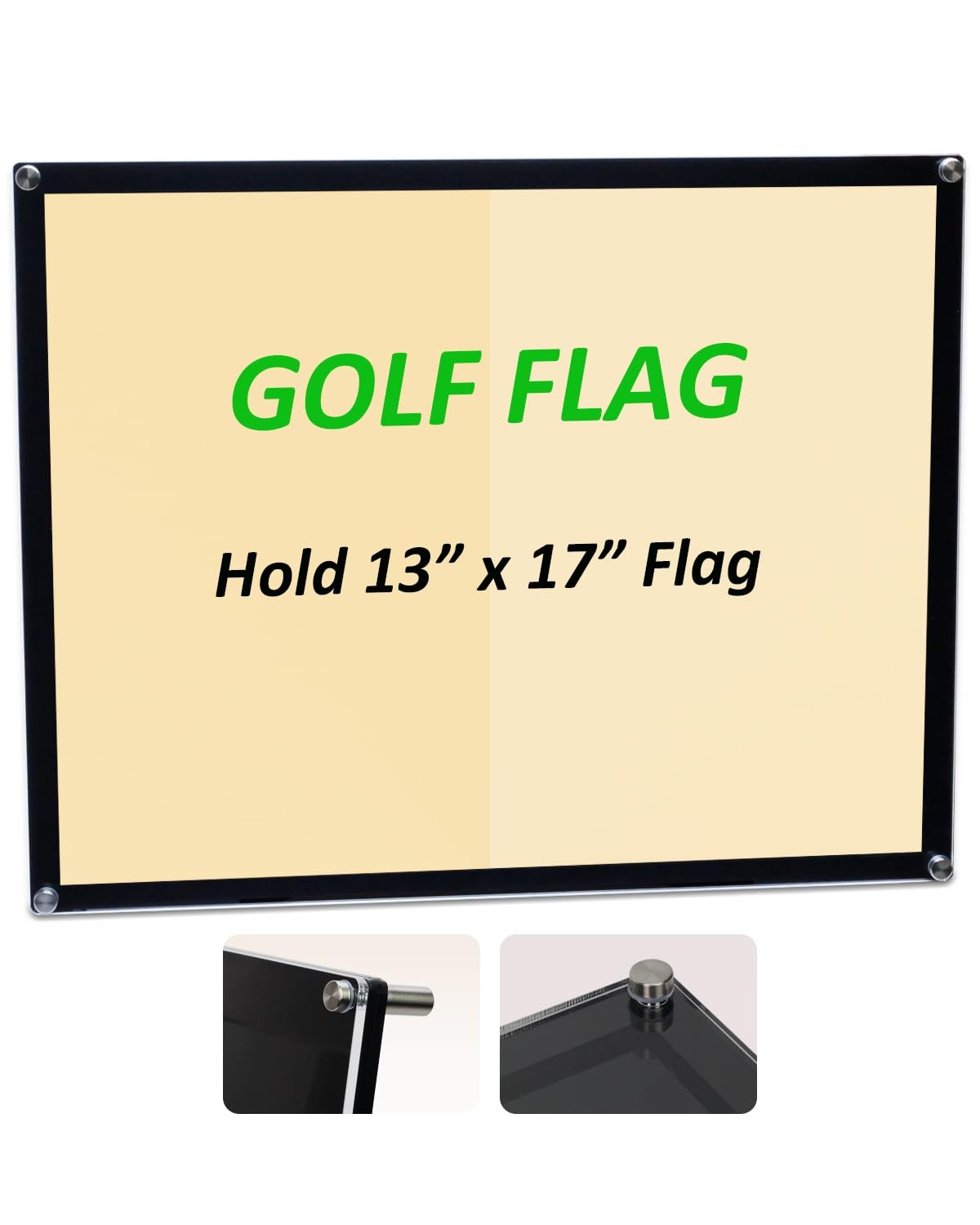 ** NEW Acrylic Shadow Box Frame | Clear Display Case For 13" x 17" Golf Flags gallery