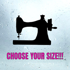 Sewing Machine Vinyl Decal Sticker for Crafters Seamstress Sewing Room Decor