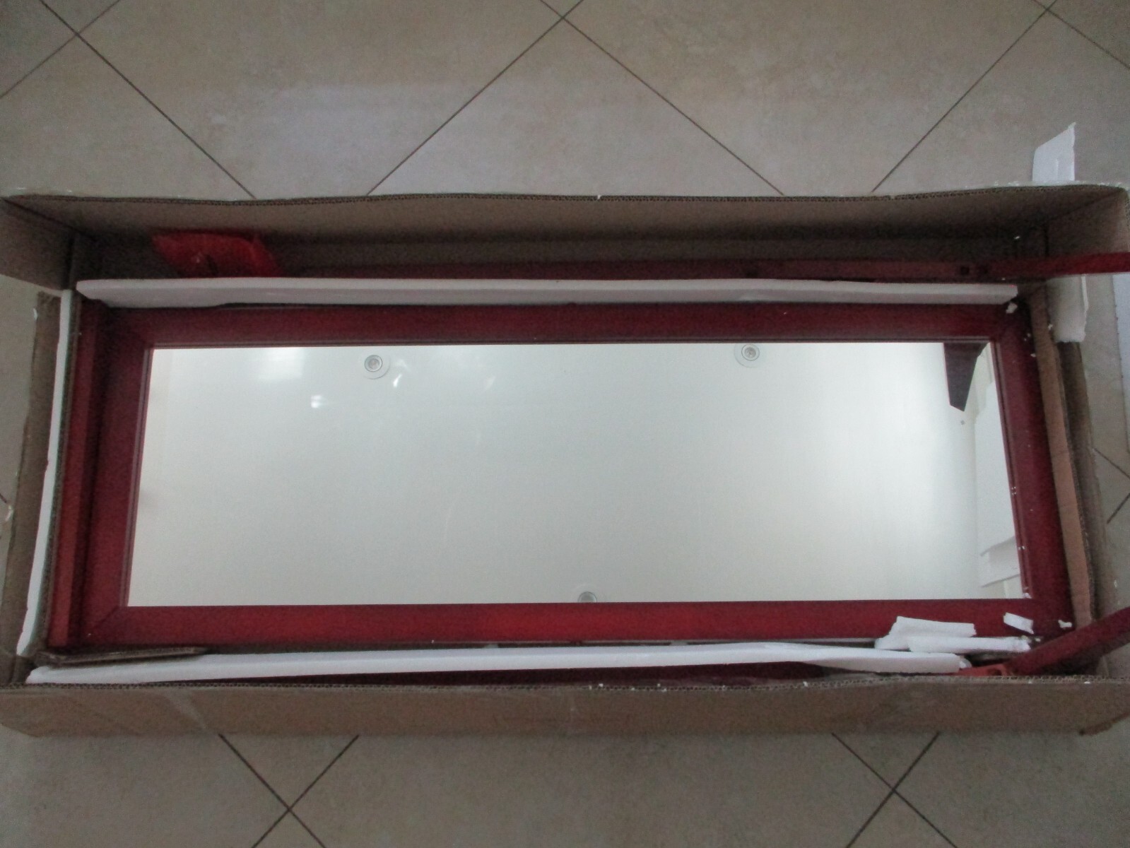 Legacy Decor Wood Rectangular Cheval Angle Floor Mirror Cherry New 2066 1X gallery