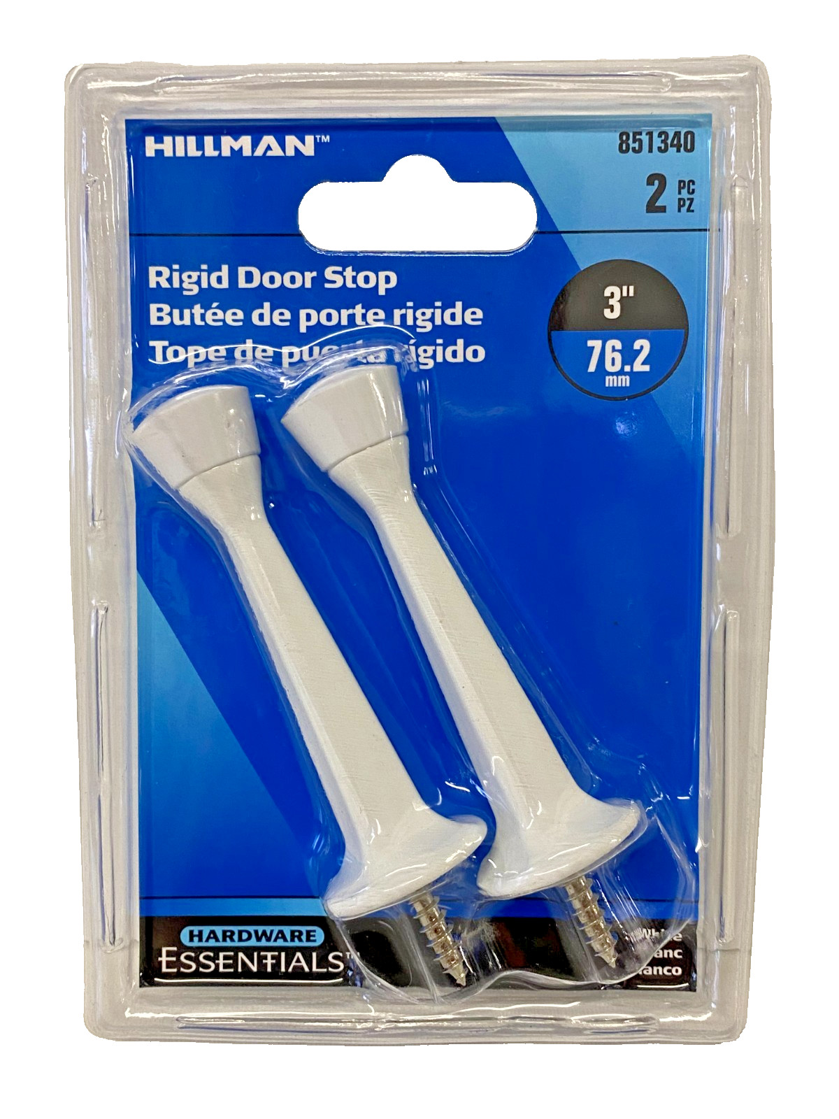 Hillman Hardware Essentials 851340 Rigid Door Stop, White gallery