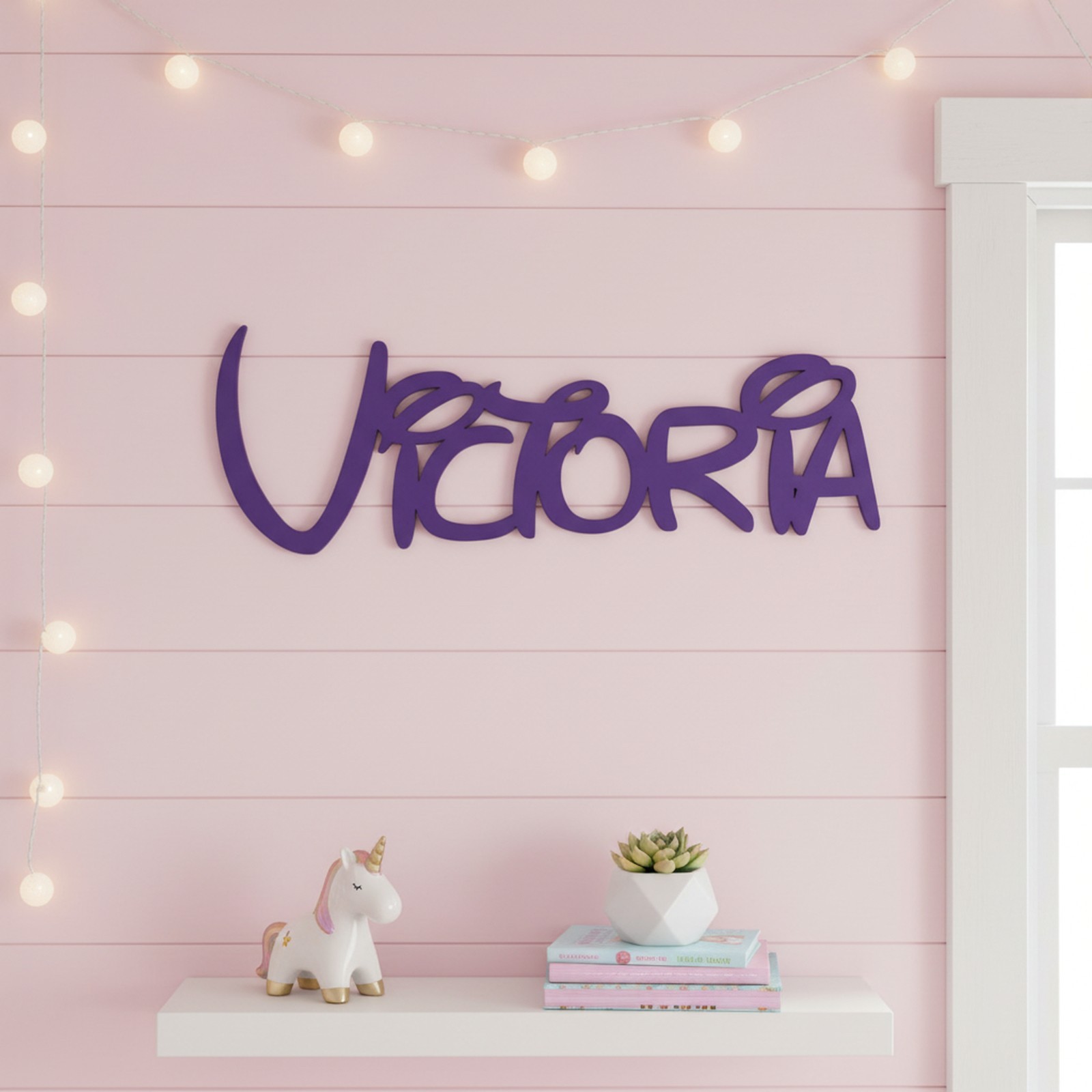 Personalized Disney-Style Name Sign – Custom Wooden Nursery Kids Room Wall Decor gallery