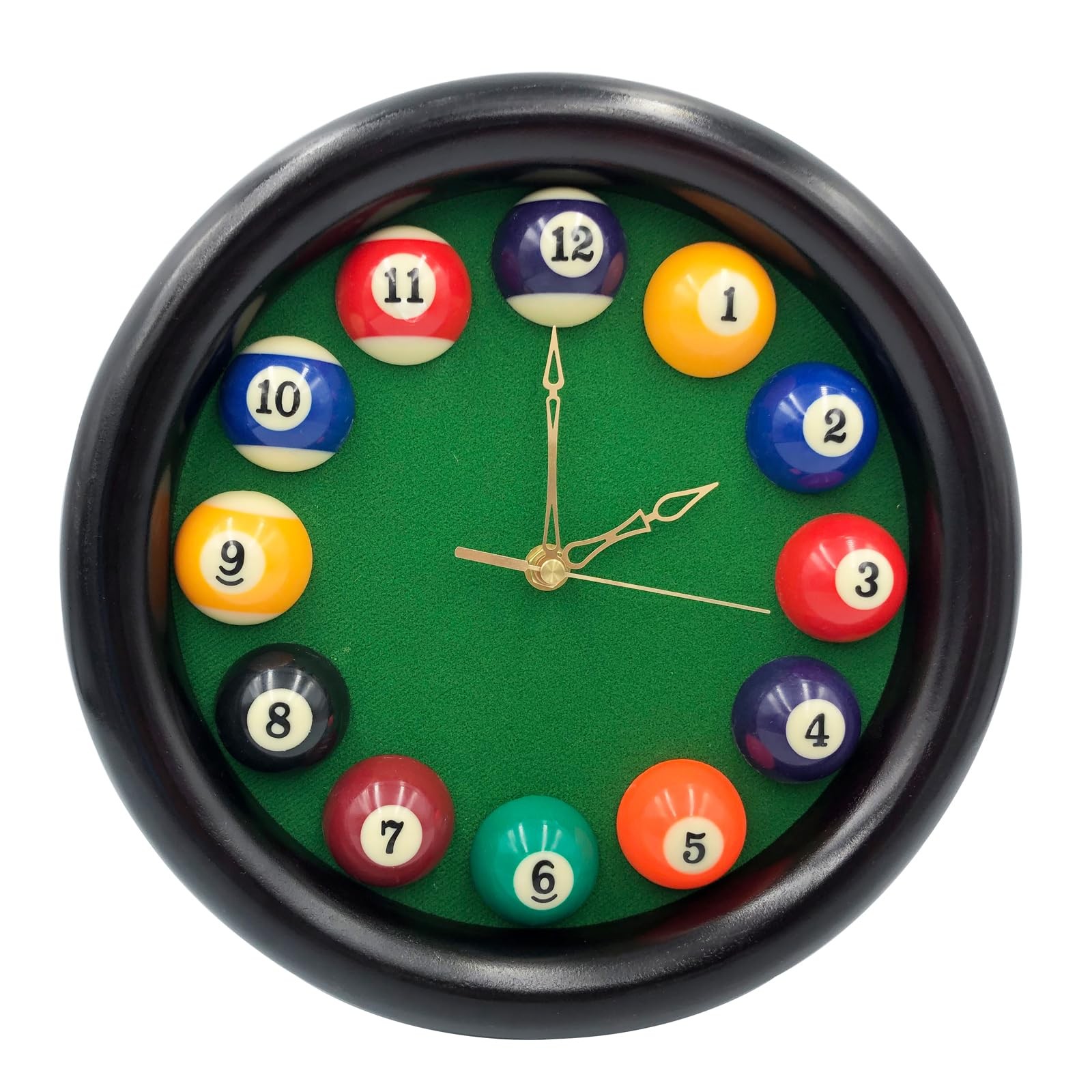Billiards Pool Ball Clock - 11Inch Round Table Cool Wall Clock with Wood Frame gallery