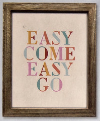 Pack of 5 Frameable Art Posters Easy Come Easy Go Various Sizes NEW