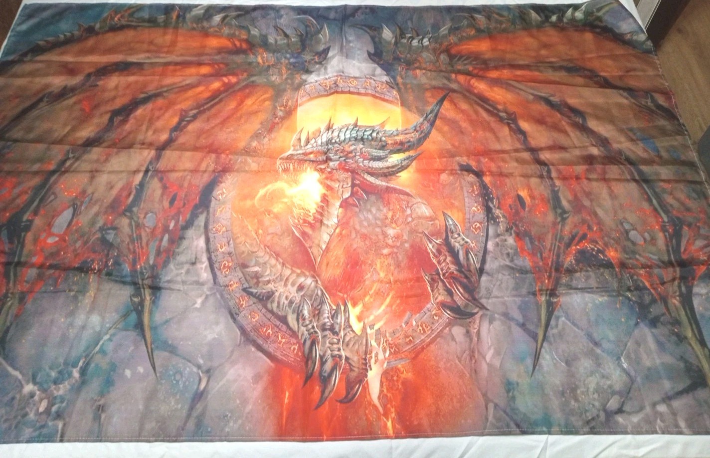 Dragon Tapestry Flag Banner Wall Hanger 58.5 X 38.5 Inches Diablo Style Fantasy gallery