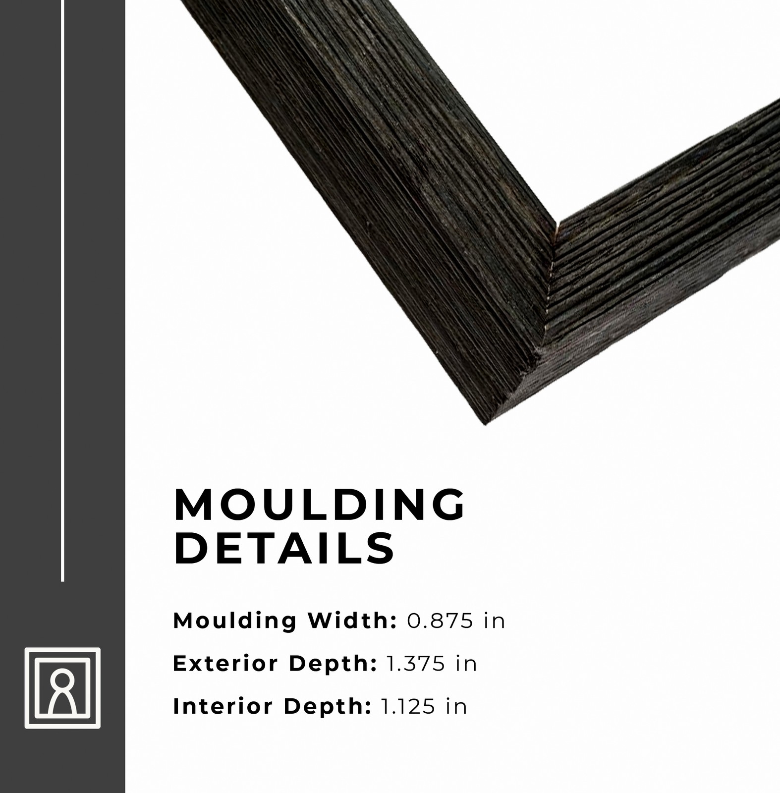 7x7 Shadow Box Black Rustic Barnwood Display Frame | 1.125 Inch Deep | 0.875 In gallery