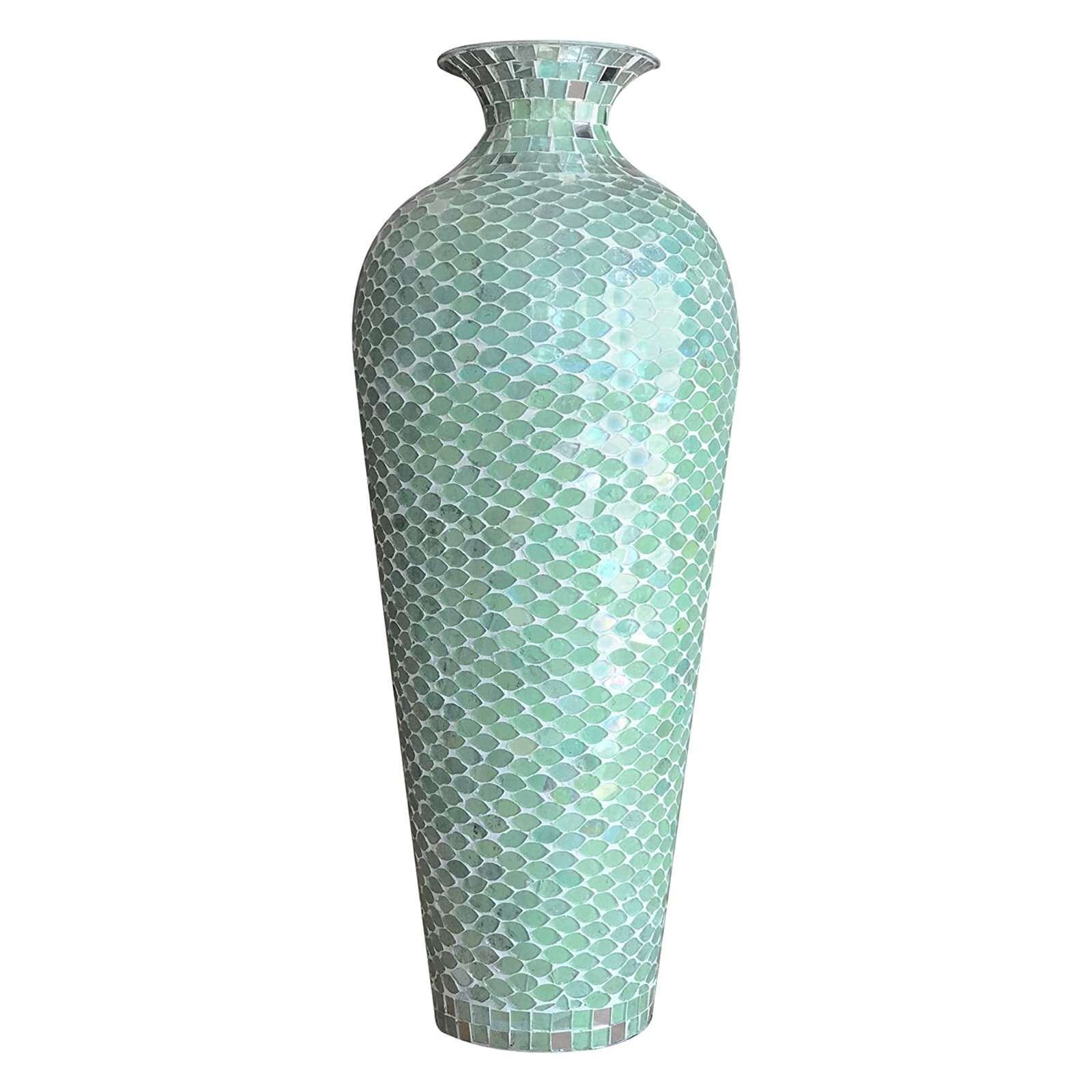DecorShore Bella Palacio Collection Decorative Mosaic Vase,Tall Metal Floor Vase gallery