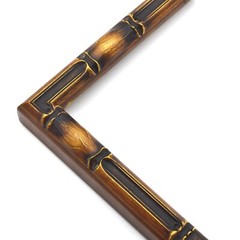 Walnut Shaded Bamboo Style Picture Frame Tropical Tiki Wood Decor 5×7 8×10 11×14