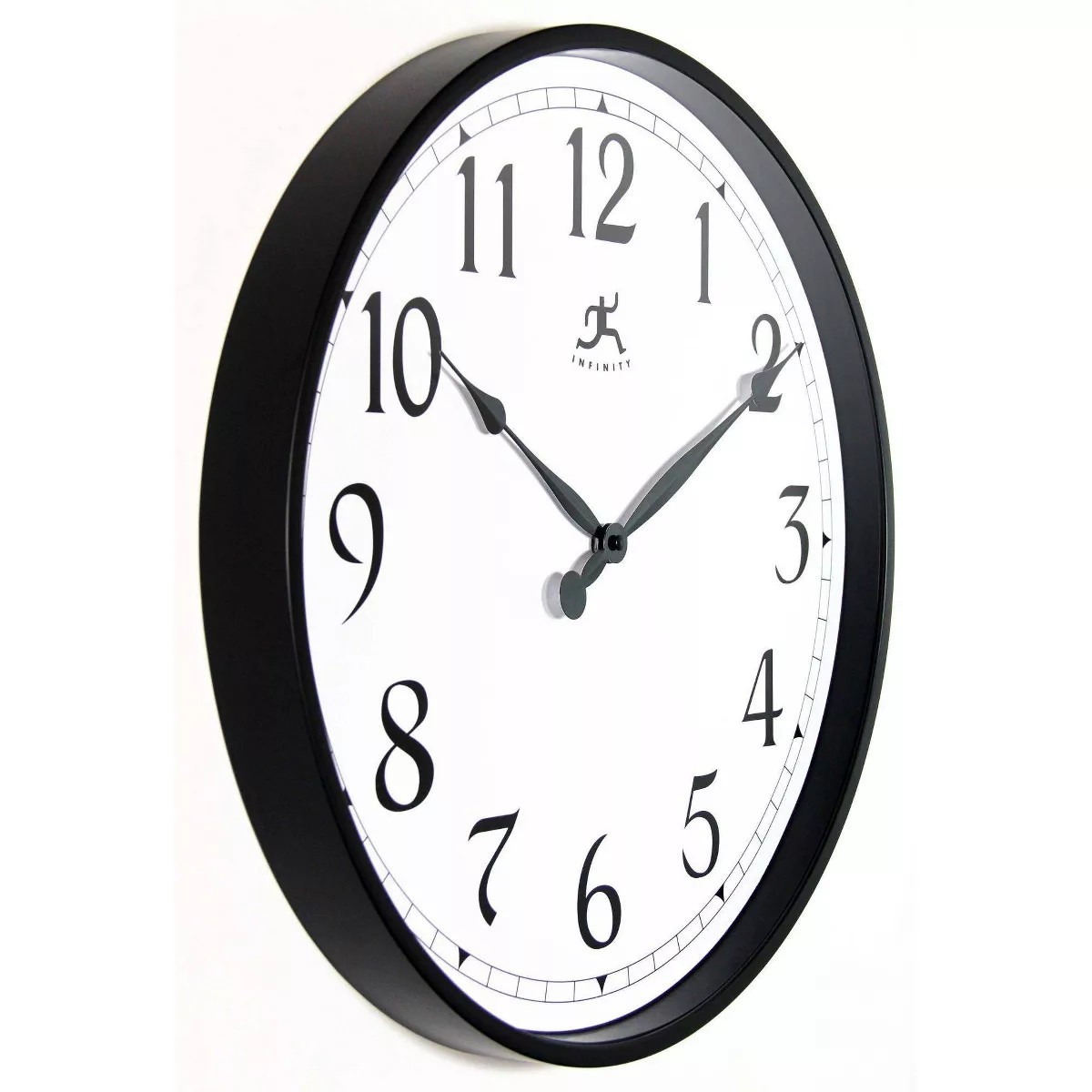 Infinity Instruments Wall Clock 18" Black Office Silent Movement Quartz Movement gallery
