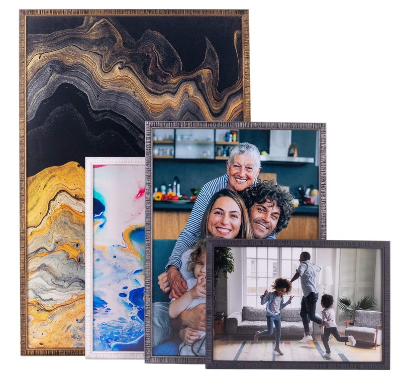 19x24 Frame Silver Grey Distressed Solid Wood Picture Frame | 0.75 Inch Moulding gallery
