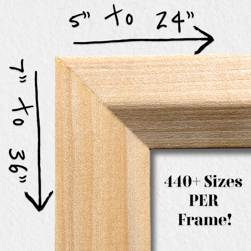 US ART Frames .75" Cherry Solid Wood Picture Poster Frames, S-B gallery