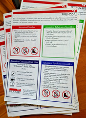 Wilsonart Solid Surface Installation Labels SS1043 Set Of 9 Sheets