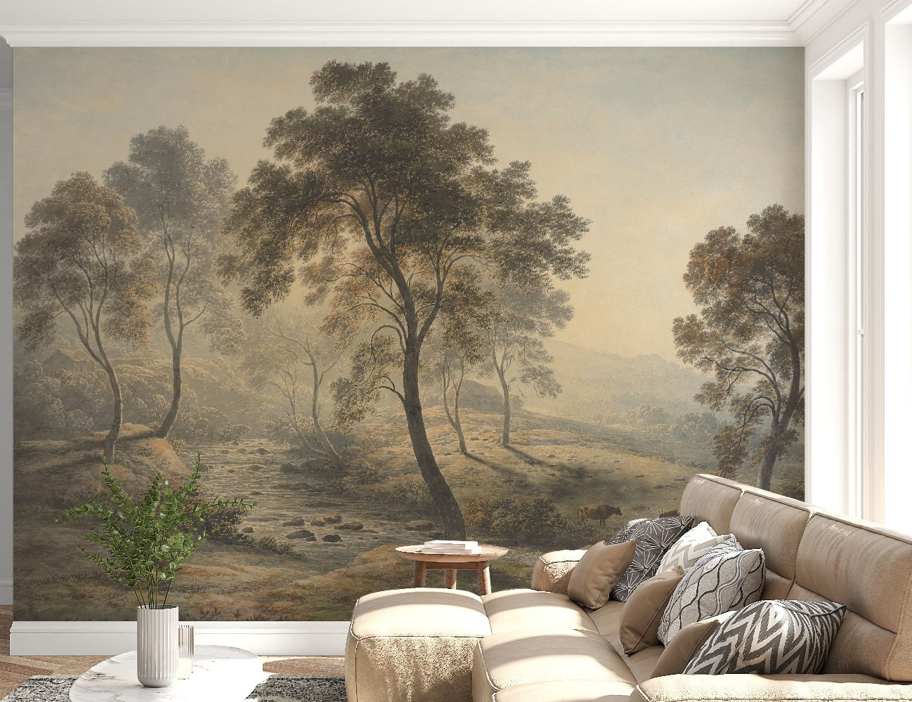 Landscape Painting - European Classical Art Wallpaper, Wall Mural, Tapestry gallery