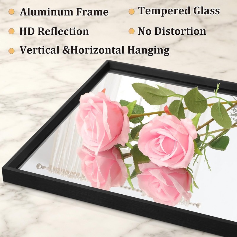 Mirrors for Wall Rectangular Metal Framed Mirror Modern Decorative Vanity Mirror gallery