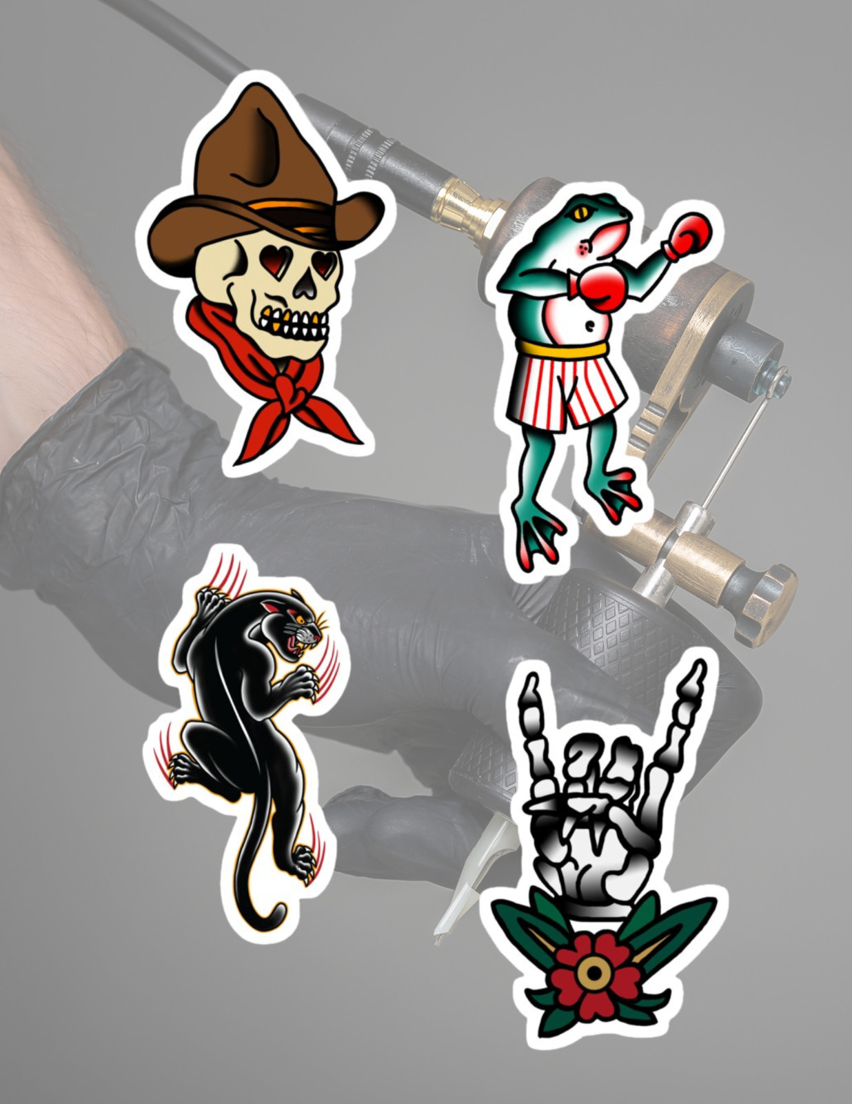 Traditional Tattoo4pc Sticker Pack gallery