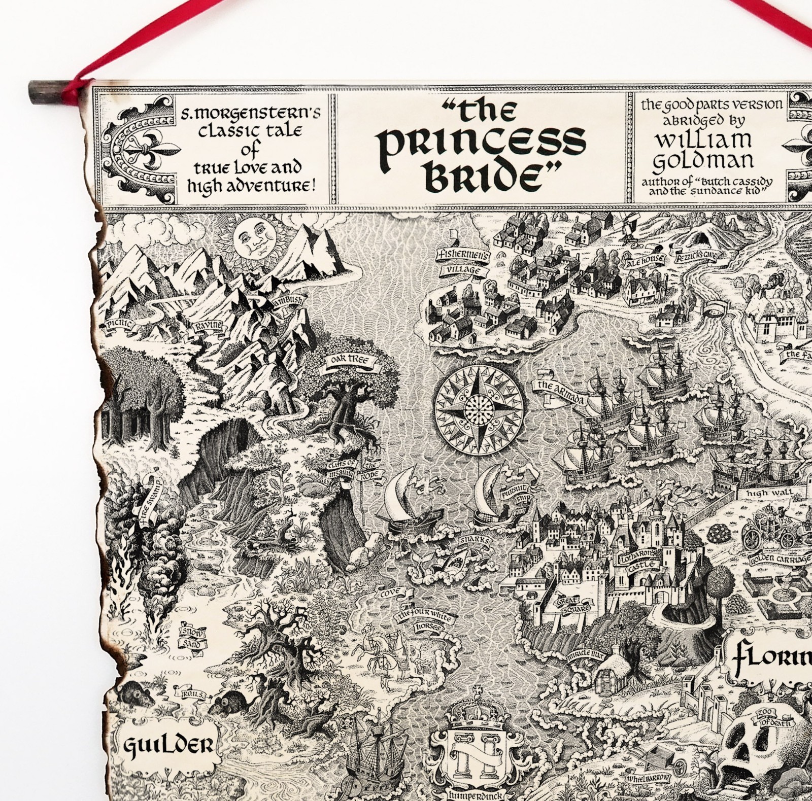 The Princess Bride Map - Handmade Scroll, Fantasy Art, Map of Florin and Guilder gallery
