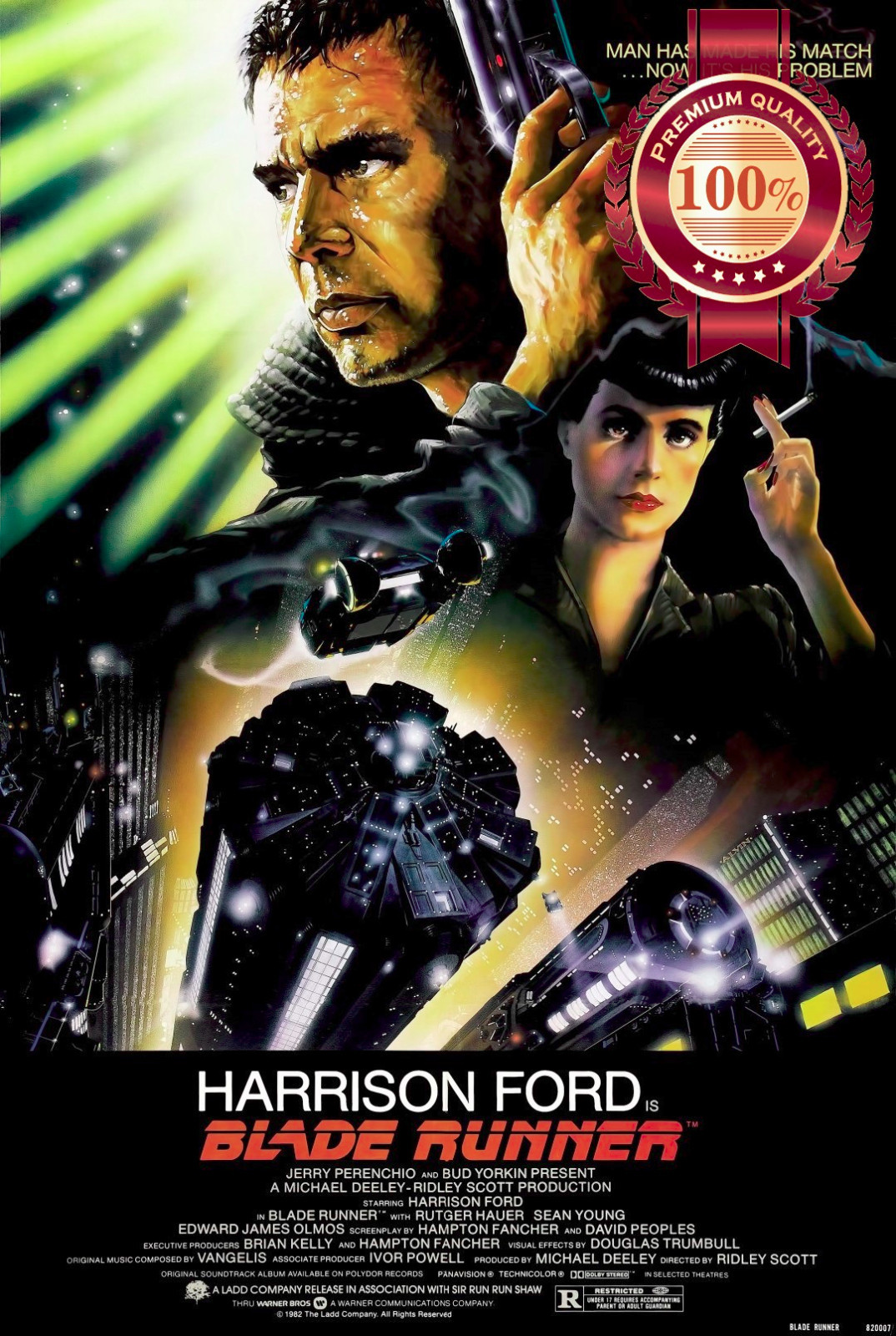 BLADE RUNNER HARRISON FORD 1982 ORIGINAL FILM MOVIE ART PRINT PREMIUM POSTER gallery