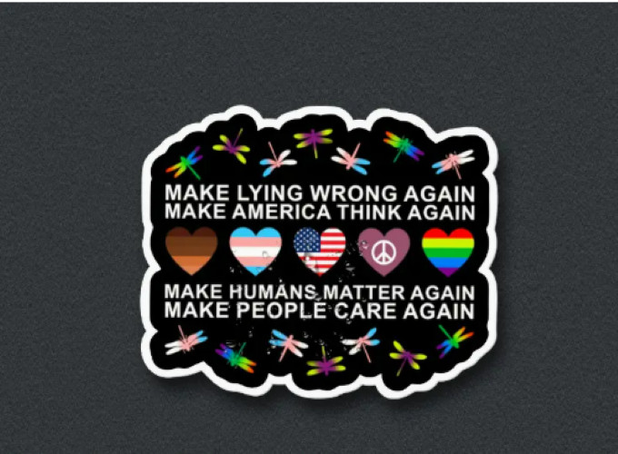 Make Lying Wrong Again Vinyl Sticker – Political Die Cut Decal 3.3 gallery