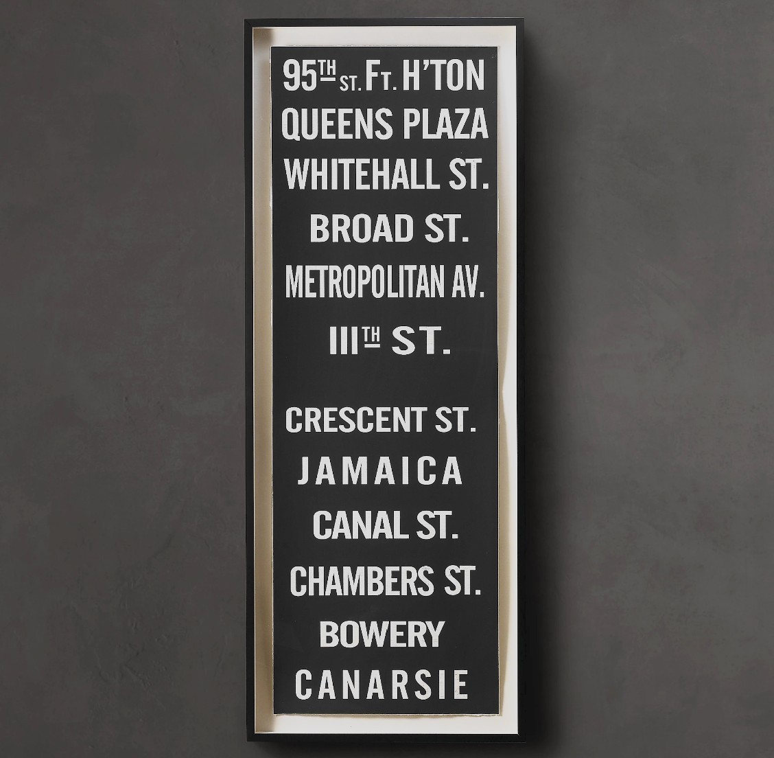 RH Restoration Hardware Subway Sign Art 95th Brooklyn NYC - Picture Poster - BIG gallery