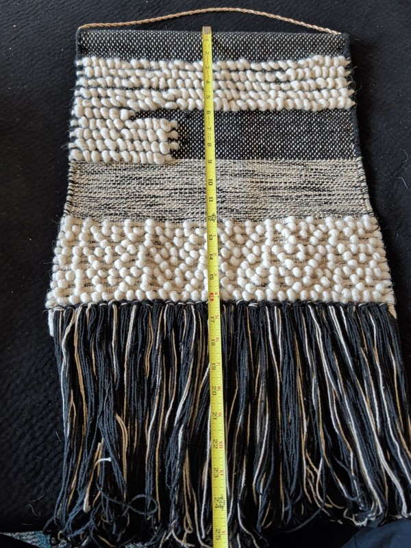 Threshold Target Boho Wall Hanging Tapestry Macrame Tassels Black Beige gallery
