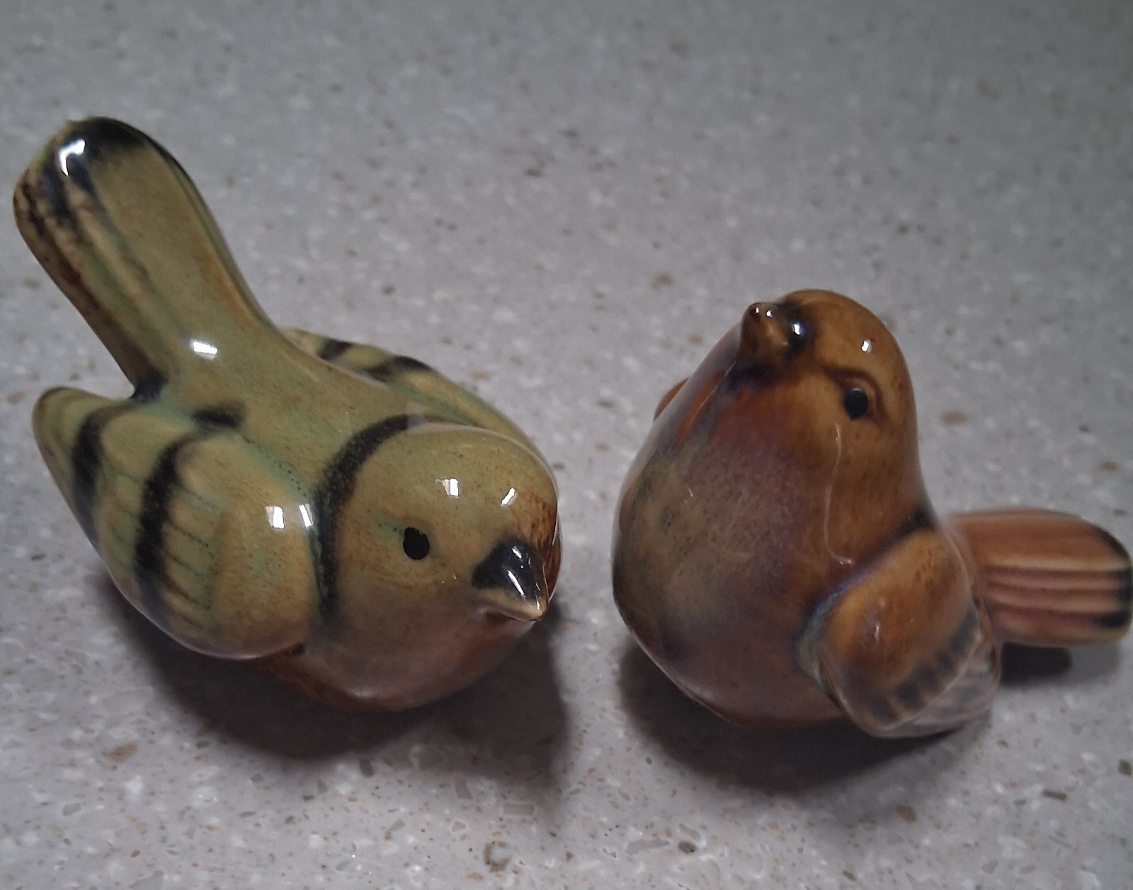 Multicolor Clay Pottery Ceramic Bird Figures - Sparrows Wildlife gallery
