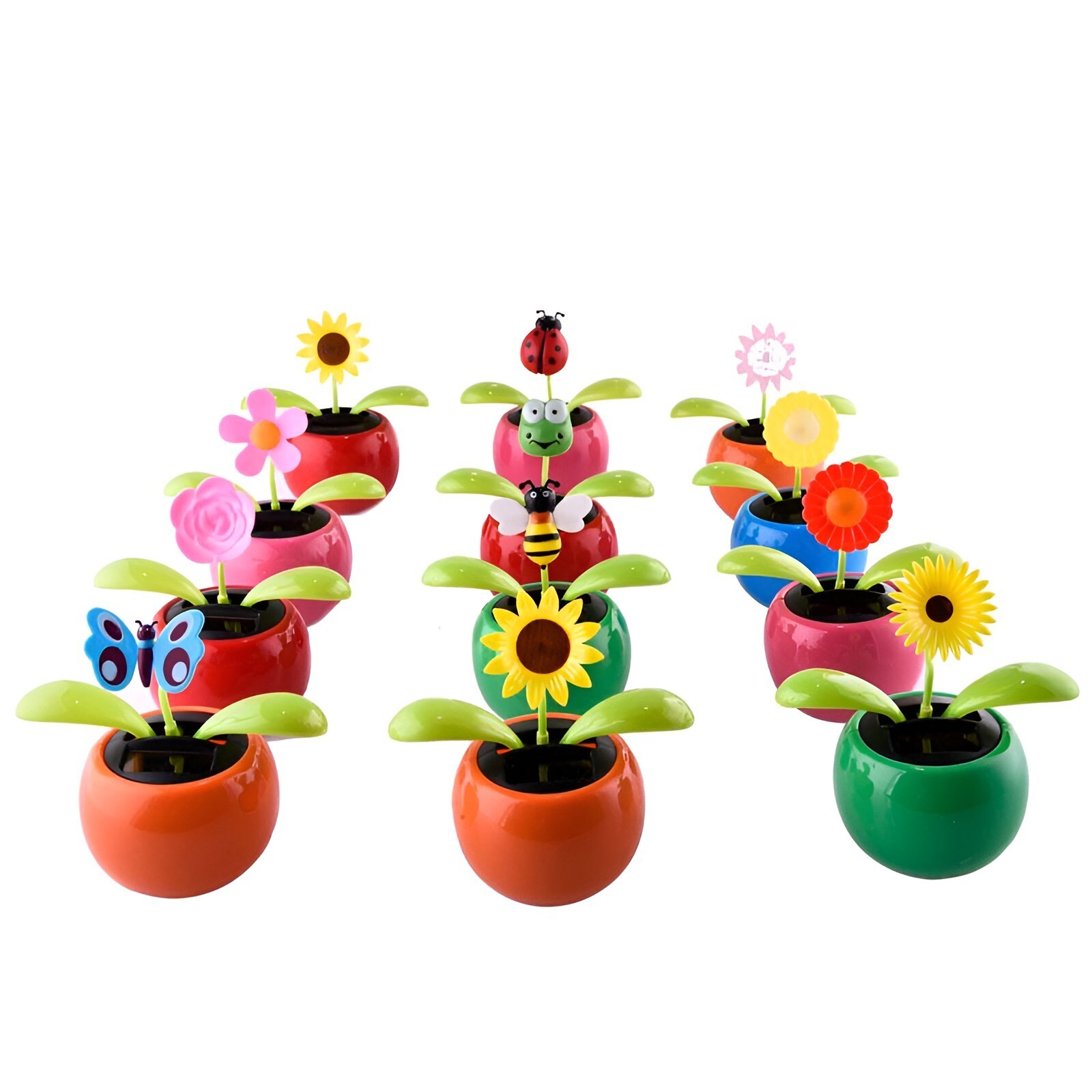 Solar Dancing Toy Flower Assorted style Solar Powered Dancing Flower 6 Pack gallery