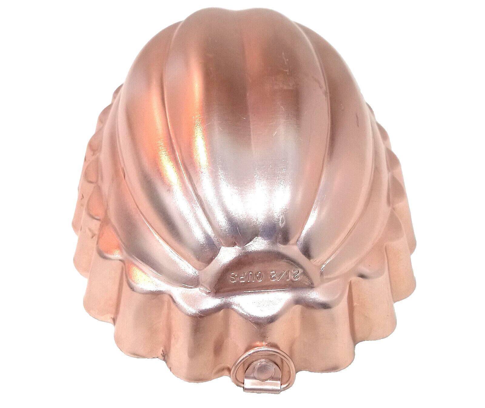 Retro Copper Mould Large 7" Fluted Shape 2 1/2 cups + hanging hook👩‍🍳 gallery