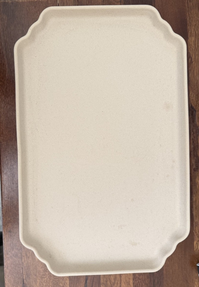 Threshold Designed with Studio McGee Beige Ceramic Decorative Tray 15.5" x 10"