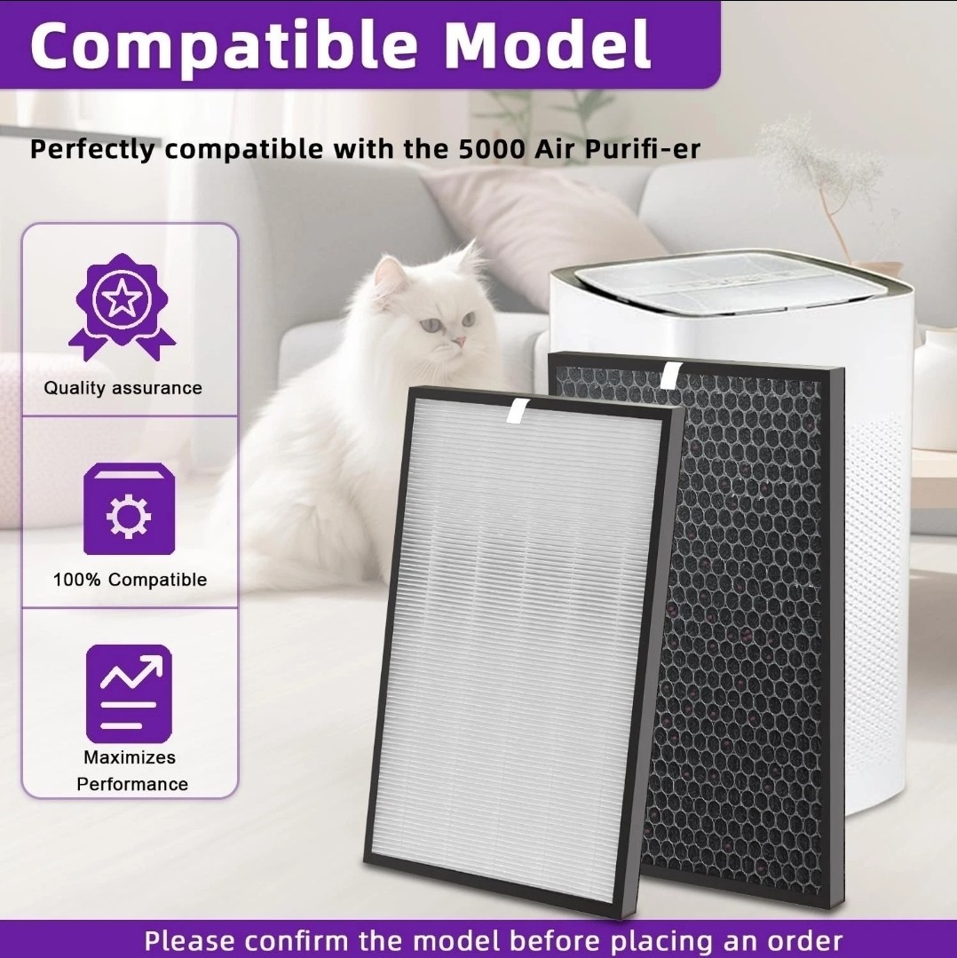 2+2 Pack- 5000 Replacement Filters Compatible with 5000 Air Clean Purifier, gallery