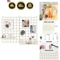 Grid Wire Board,for Memo Picture Panel Wall Decoration for Room Office Mat Ph…