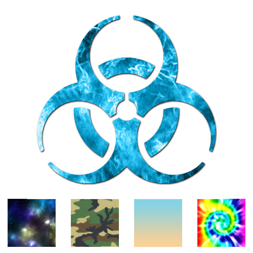 Bio Hazard Symbol - Vinyl Decal Sticker - Multiple Patterns & Sizes - ebn110 gallery