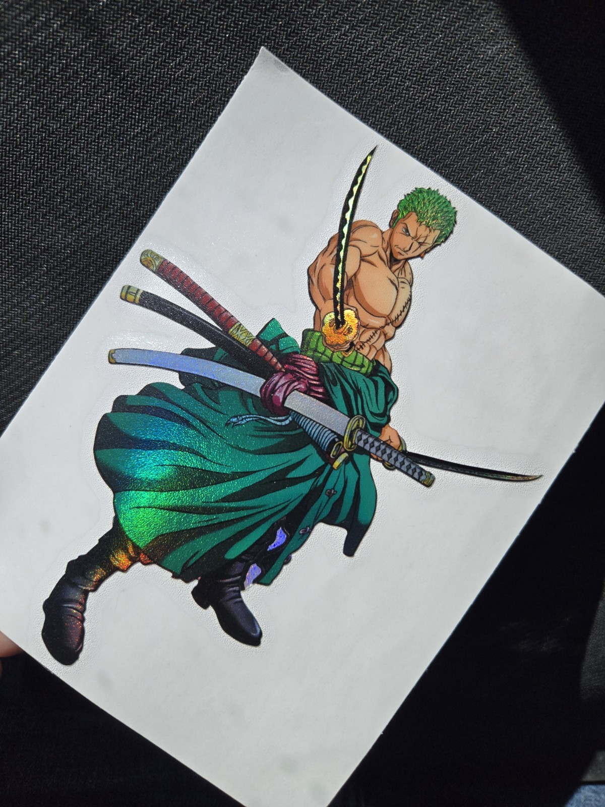 6" Spotholographic Weatherproof Sticker Decal Zoro Op gallery