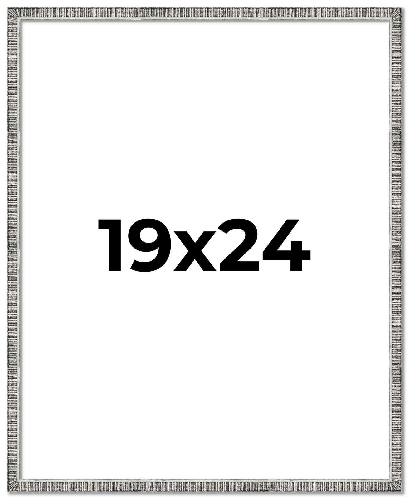 19x24 Frame Silver Grey Distressed Solid Wood Picture Frame | 0.75 Inch Moulding gallery