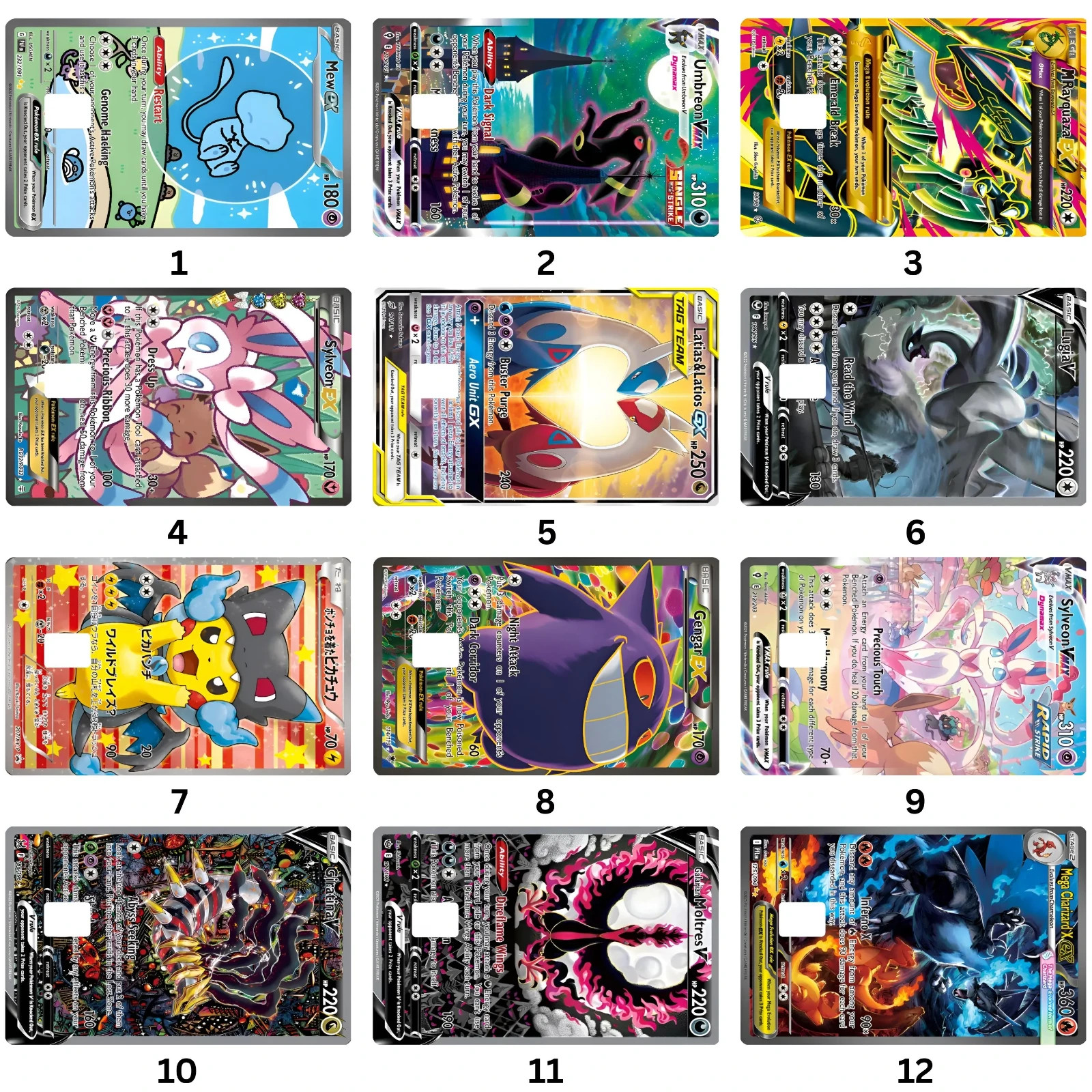 Custom Glossy Pokemon Credit Card Sticker/Cover Decals/High Quality Print gallery